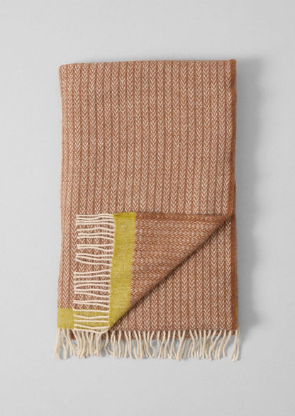 Coperta di lana Chevron | Torrone/Mimosa
