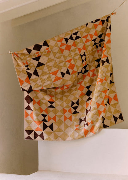 Trapunta patchwork aquilone | Paglia/Papavero