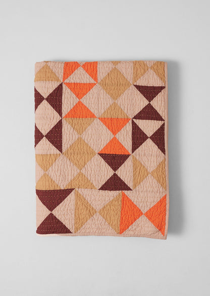 Trapunta patchwork aquilone | Paglia/Papavero