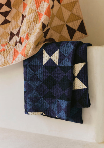 Trapunta patchwork aquilone | Blu multicolore