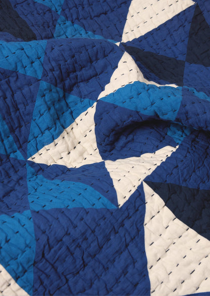 Trapunta patchwork aquilone | Blu multicolore