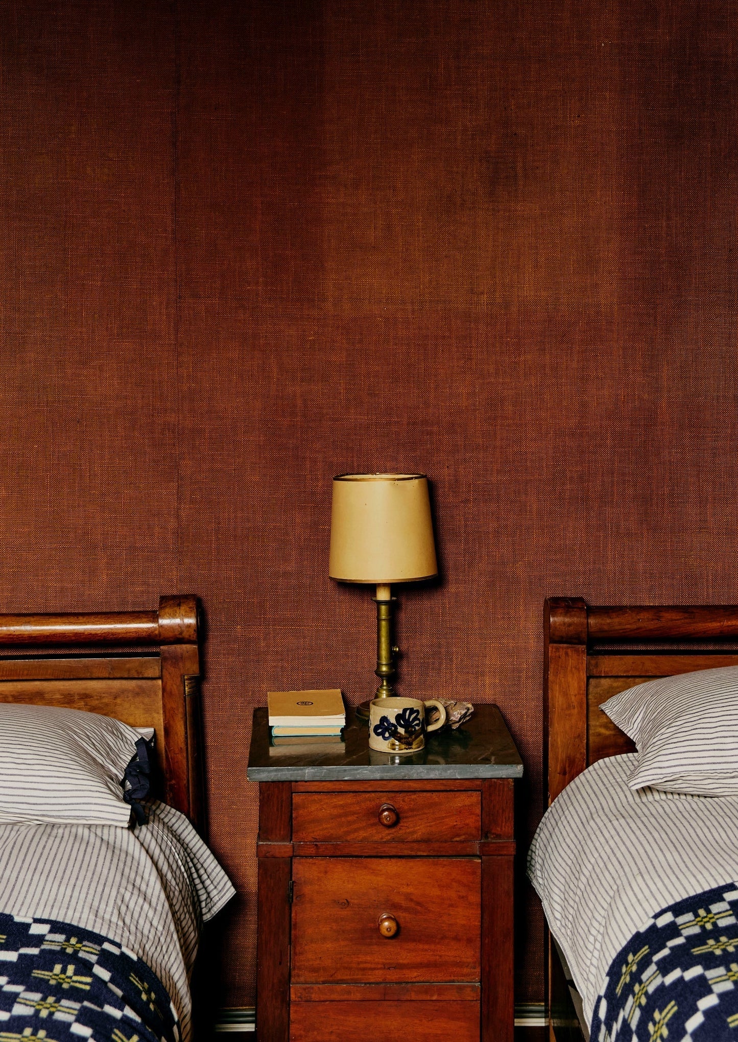 Coperta gallese Melin Tregwynt | Mezzanotte/Agrumi