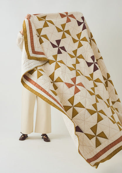 Trapunta patchwork a girandola | Kelp/Kalamata