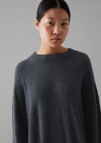 Abito in maglia di lana e cashmere | Melange antracite