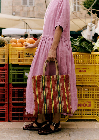 Abito leggero in lino con vita arricciata | Lavato Berry