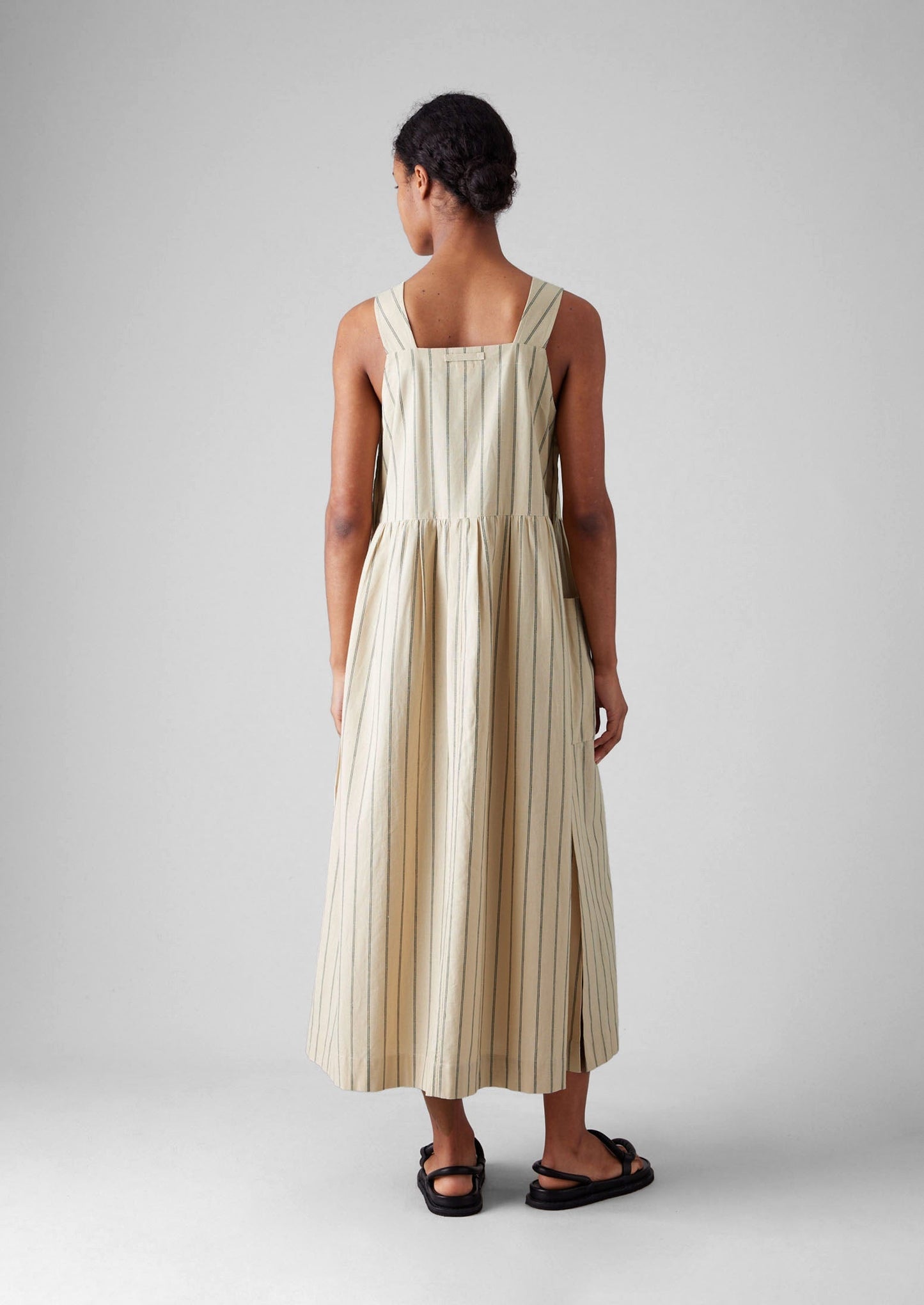 Abito scamiciato in cotone a righe | Tessuto da vela