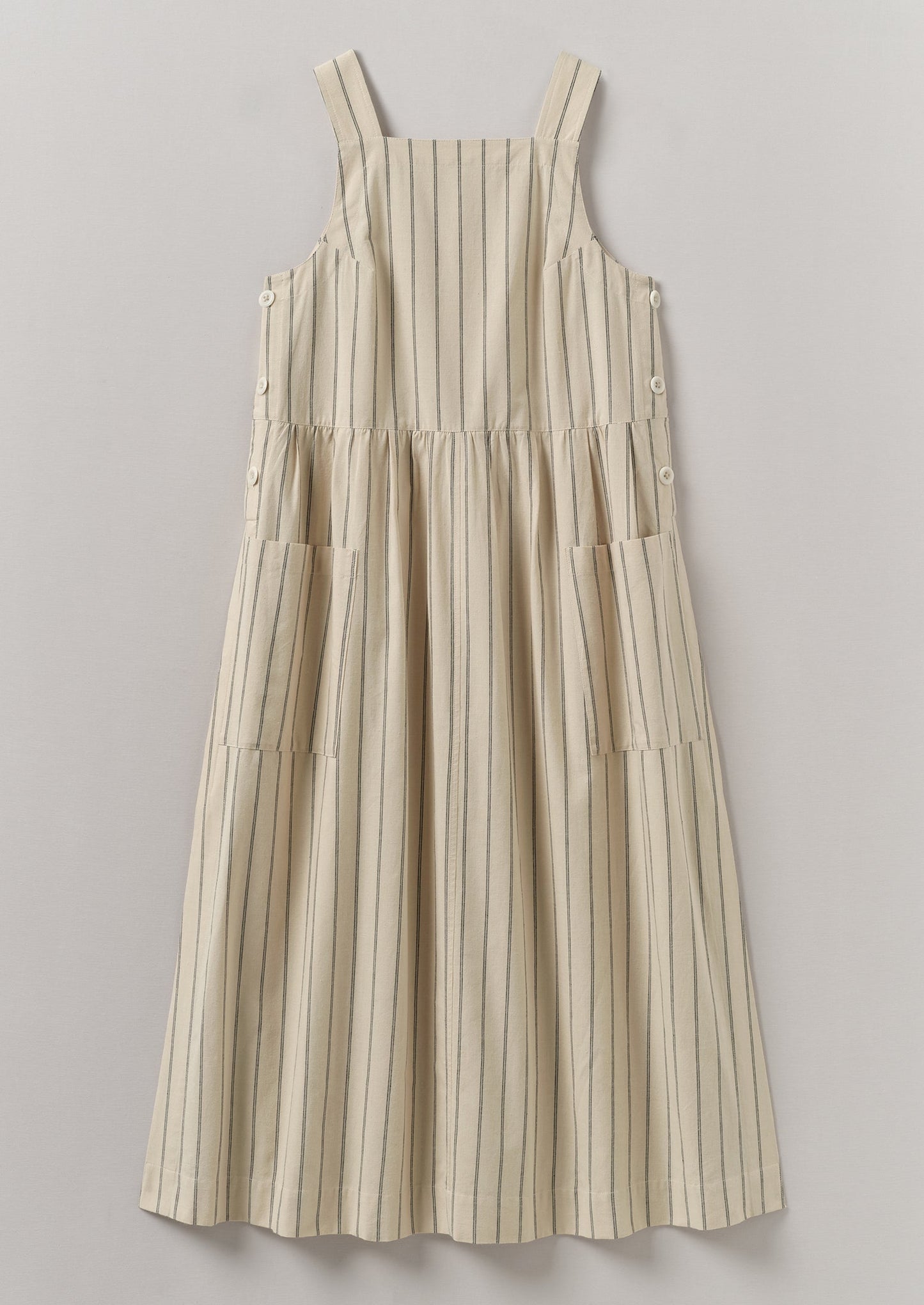Abito scamiciato in cotone a righe | Tessuto da vela