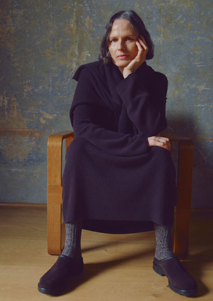 Abito in maglia di lana e cashmere | Marrone terra d'ombra