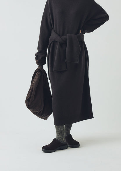 Abito in maglia di lana e cashmere | Marrone terra d'ombra