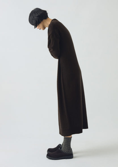 Abito in maglia di lana e cashmere | Marrone terra d'ombra