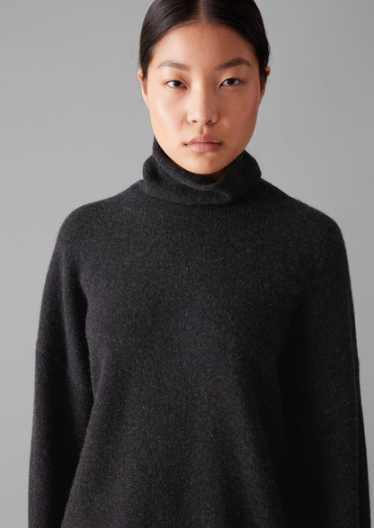 Maglione a collo alto in lana e cashmere | Antracite