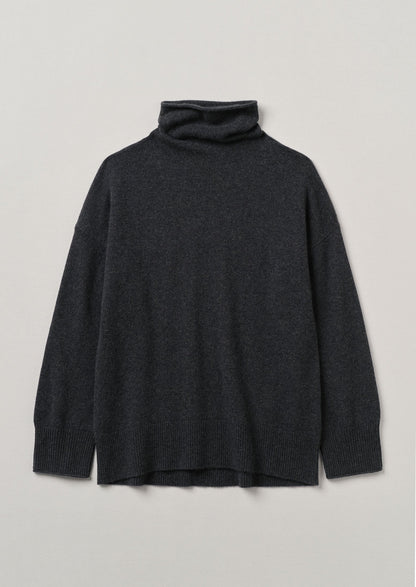 Maglione a collo alto in lana e cashmere | Antracite