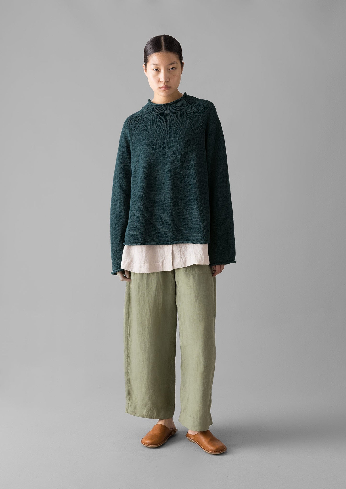 Maglione semplice in lino e cotone biologico | Puck