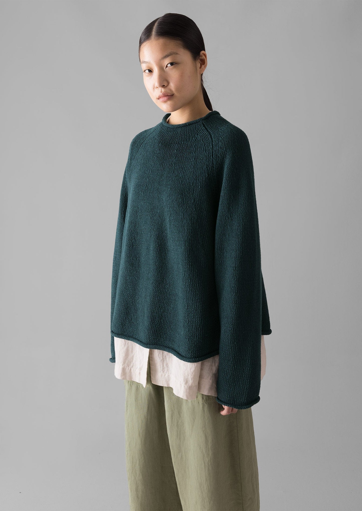 Maglione semplice in lino e cotone biologico | Puck