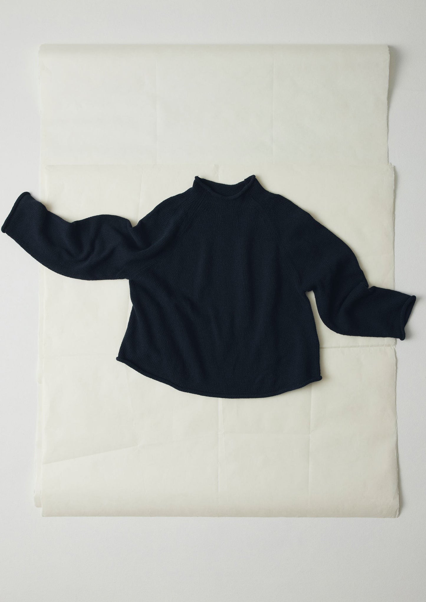 Maglione semplice in lino e cotone biologico | Blu navy scuro