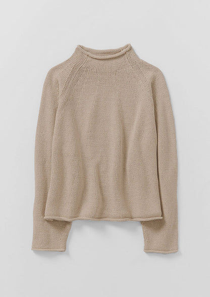 Maglione semplice in lino e cotone biologico | Pergamena