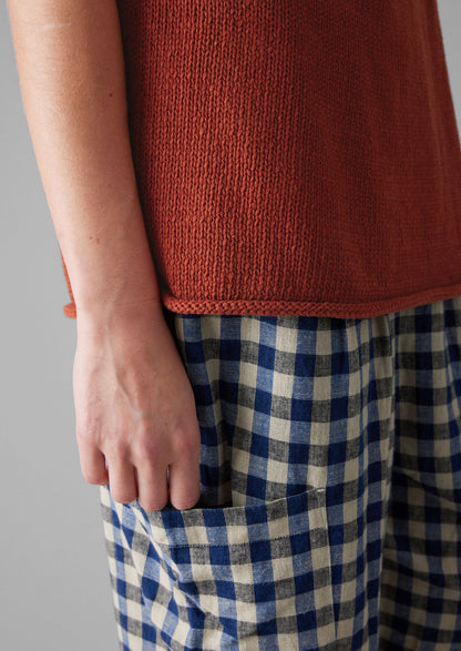 Canotta in maglia di lino e cotone | Red Fig