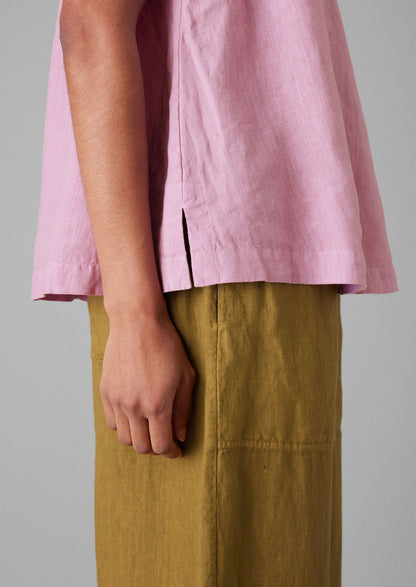 Canotta con scollo a V in lino tinto in capo | Lavato Berry