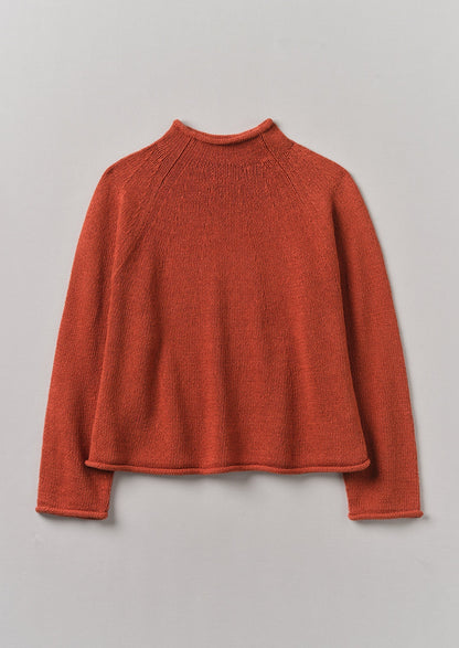 Maglione semplice in lino e cotone biologico | Red Fig