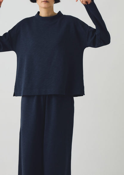 Maglione semplice in maglia Loopback | Mezzanotte