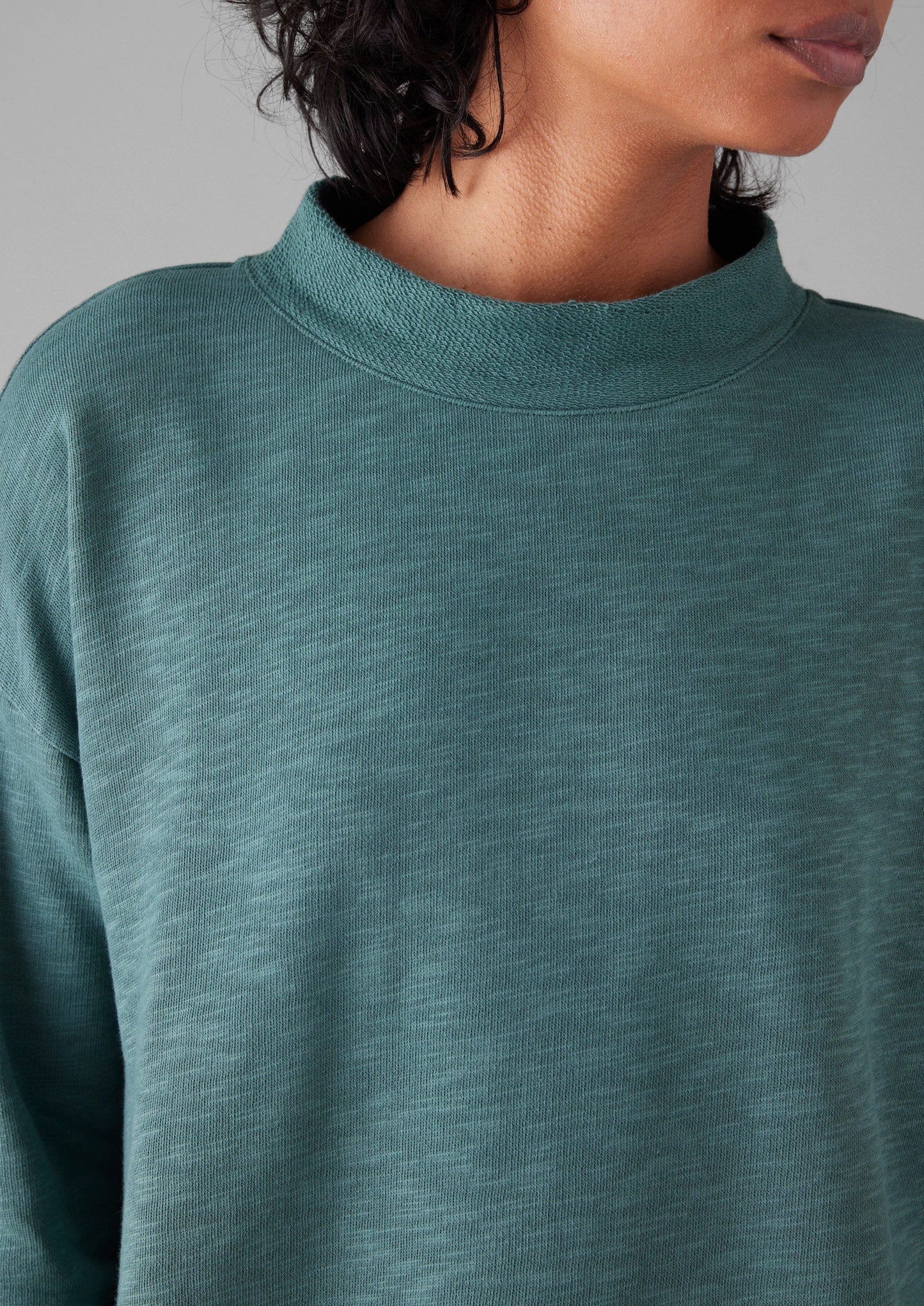 Maglione semplice in maglia Loopback | Giada polverosa