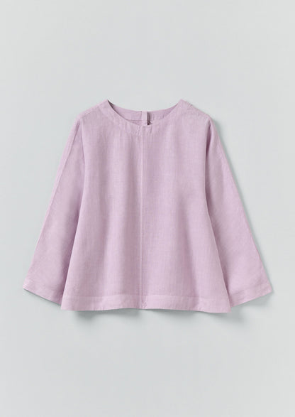 Top in lino tinto in capo | Lilla