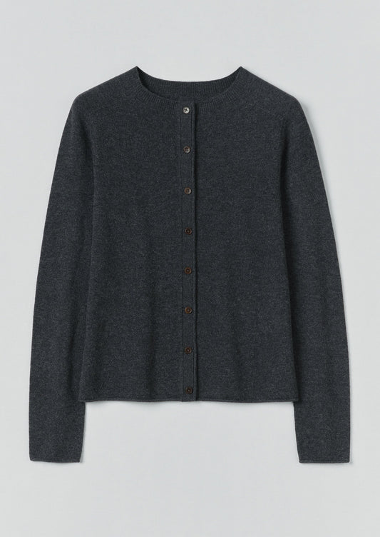 Cardigan in lana e cashmere | Antracite