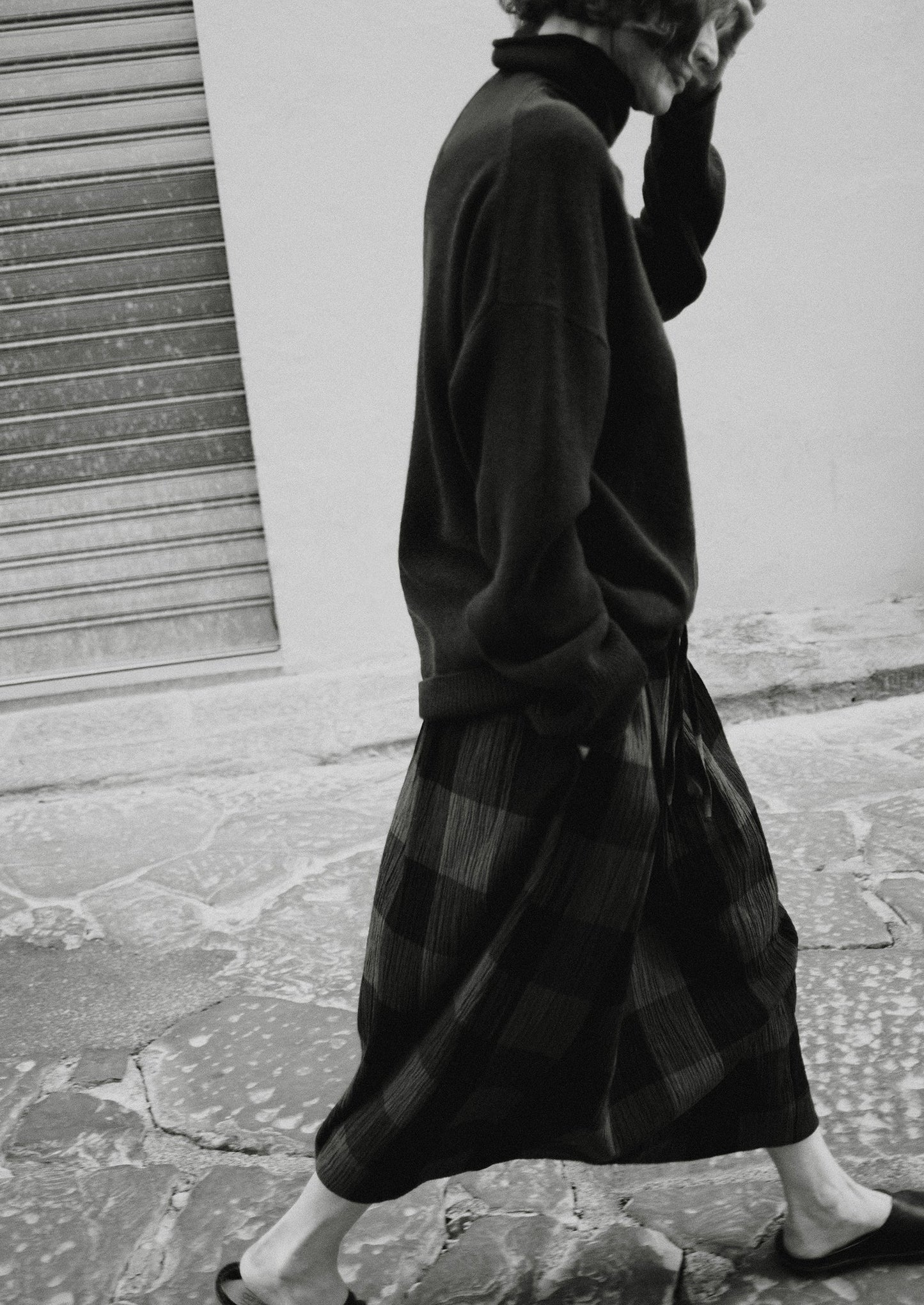 Maglione in lana e cashmere a collo alto | Marrone terra d'ombra