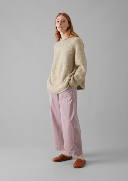 Pantaloni a gamba cilindrica in velluto a coste organico | Wood Lilac