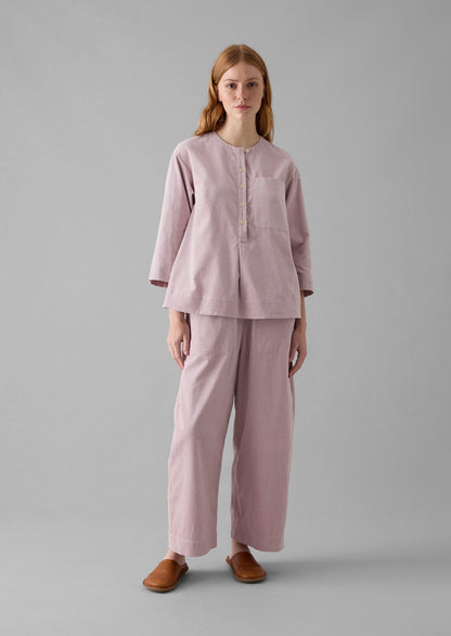 Pantaloni a gamba cilindrica in velluto a coste organico | Wood Lilac