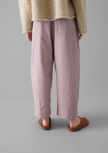 Pantaloni a gamba cilindrica in velluto a coste organico | Wood Lilac