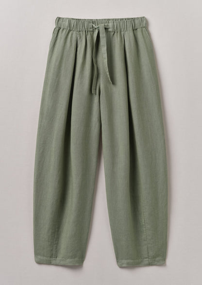 Pantaloni in lino tinto in capo Minako | Salvia chiara