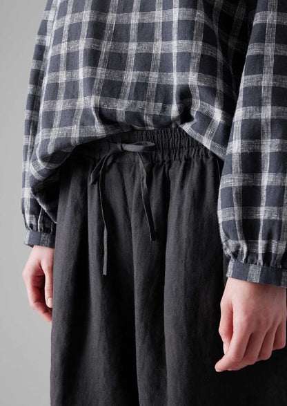 Pantaloncini con coulisse tinti in capo | Pepe nero