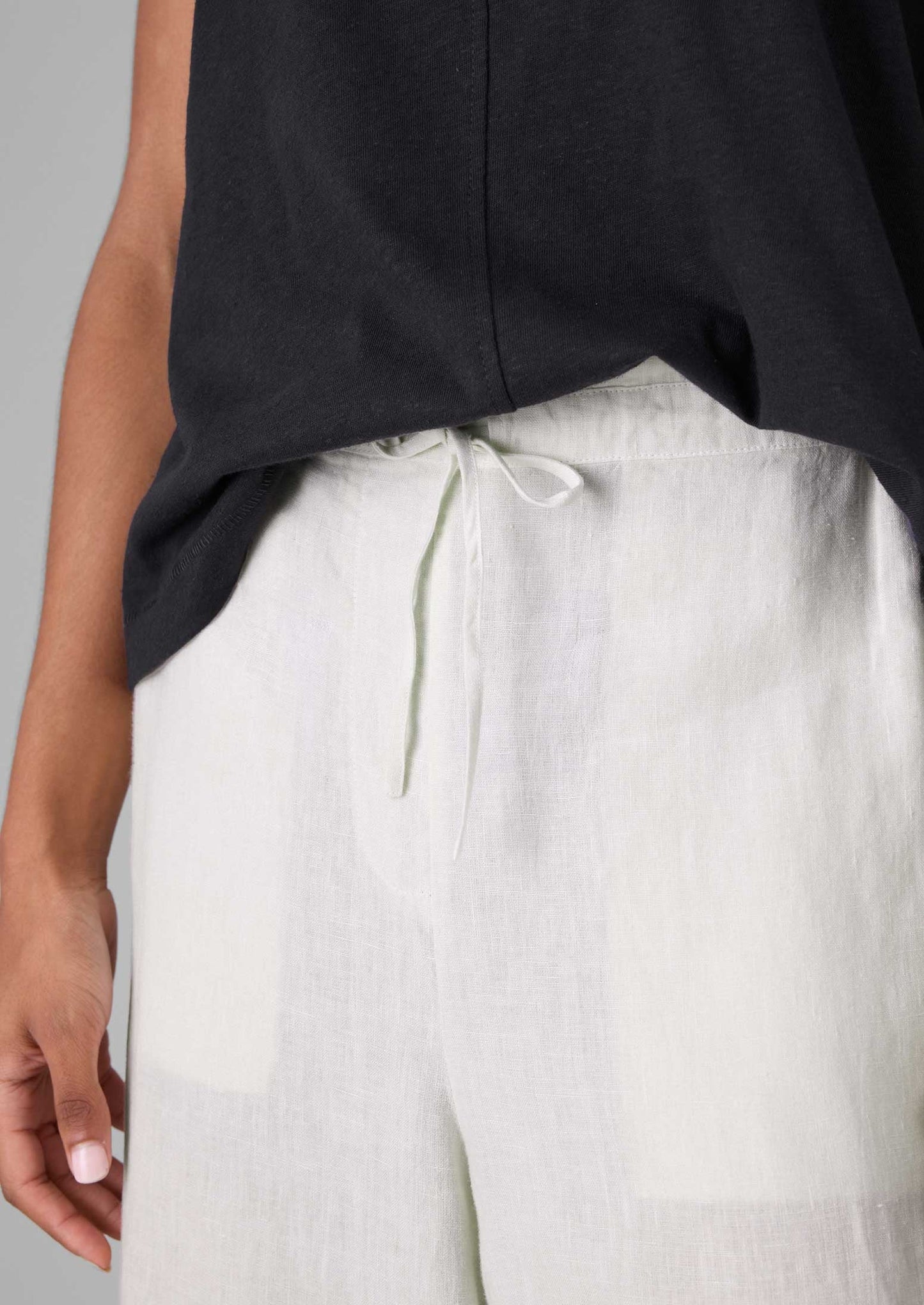 Pantaloni a gamba larga in lino tinto in capo | Avena