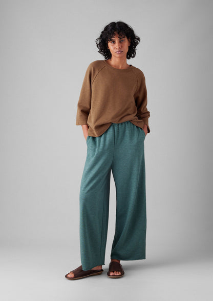 Pantaloni in jersey con retro ad anello | Giada polverosa