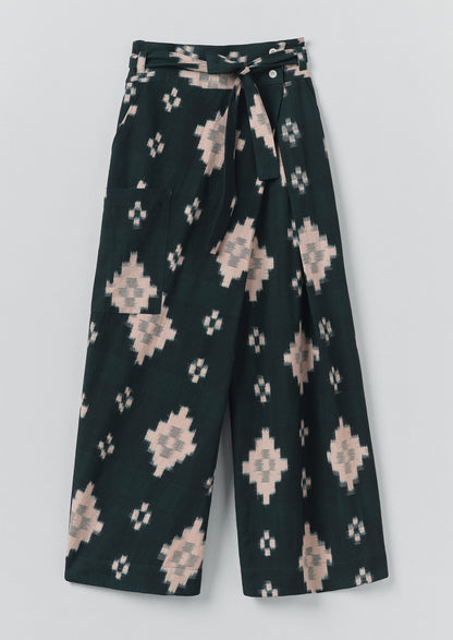 Pantaloni avvolgenti Fugue Ikat | Mezzanotte/Sabbia
