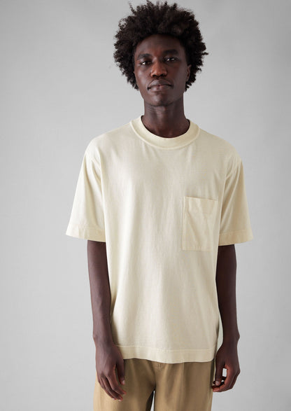 T-shirt in cotone biologico tinto in capo | Ecru