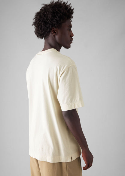 T-shirt in cotone biologico tinto in capo | Ecru