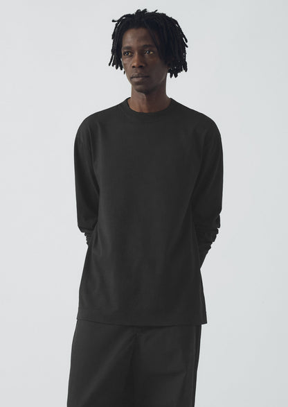 Maglietta girocollo a maniche lunghe | Antracite scuro