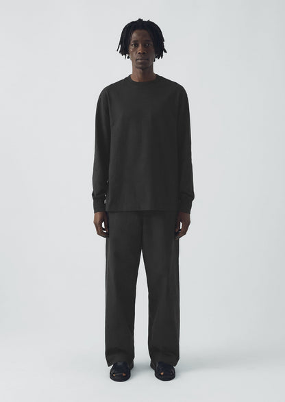 Maglietta girocollo a maniche lunghe | Antracite scuro