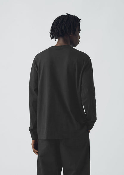 Maglietta girocollo a maniche lunghe | Antracite scuro