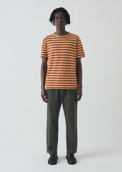 Maglietta a maniche corte a righe in cotone Theo | Red Rock