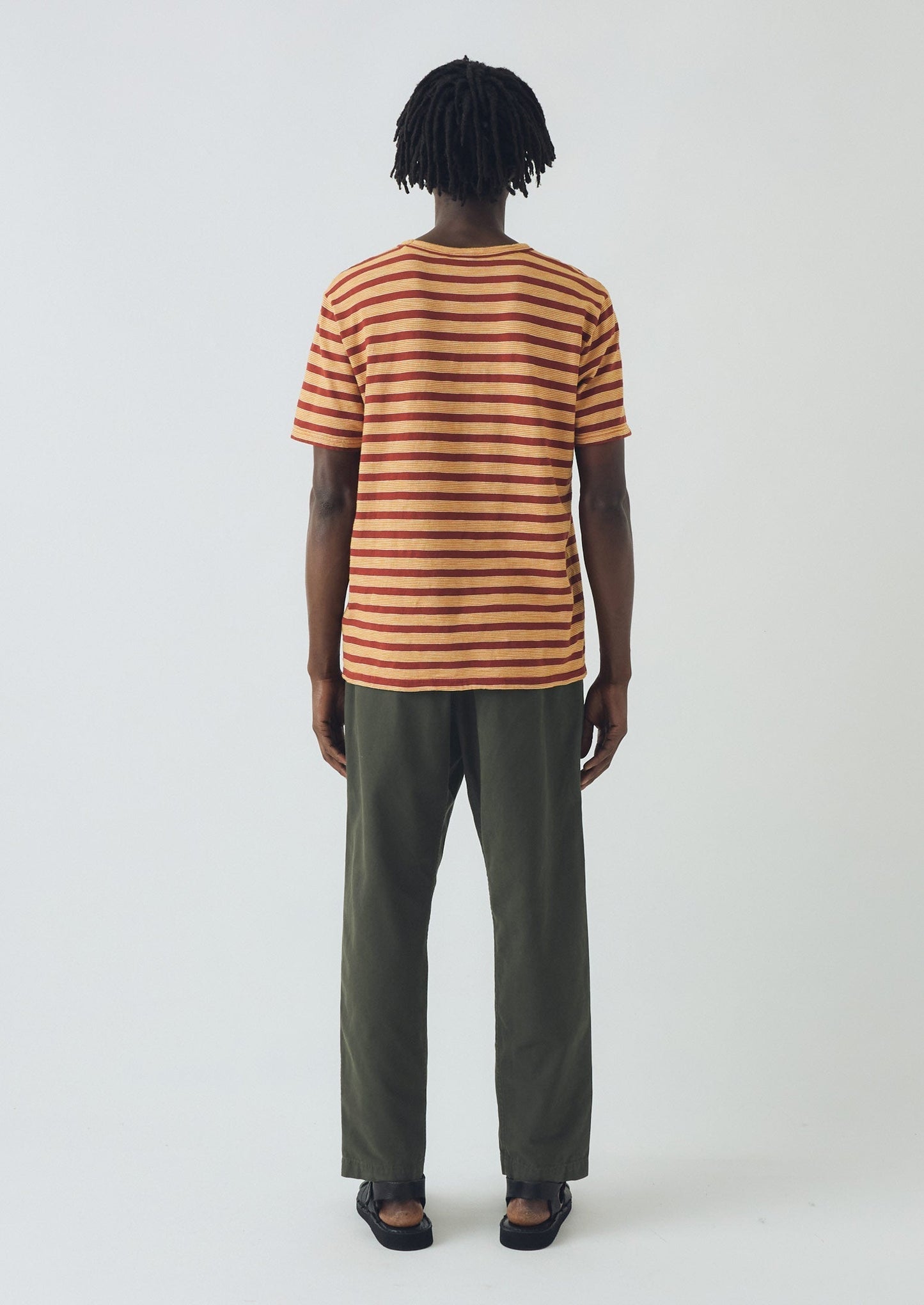 Maglietta a maniche corte a righe in cotone Theo | Red Rock