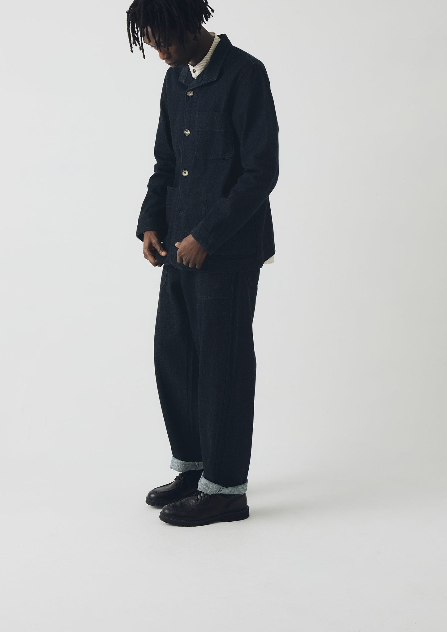 Giacca in denim giapponese Monty | Indaco