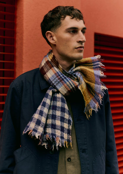 Giacca coach in cotone biologico con tasca applicata | Blu navy