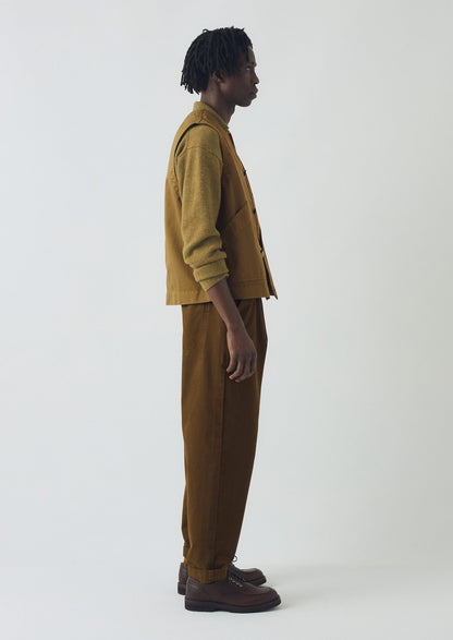 Gilet in twill di cotone tinto in capo | Cumino