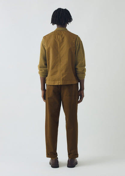 Gilet in twill di cotone tinto in capo | Cumino