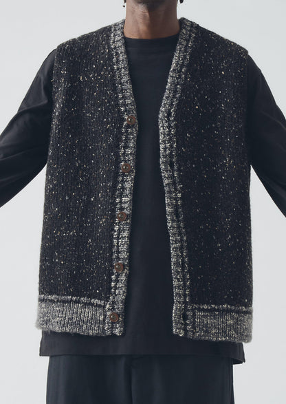 Canotta con finiture a contrasto Donegal | Nero