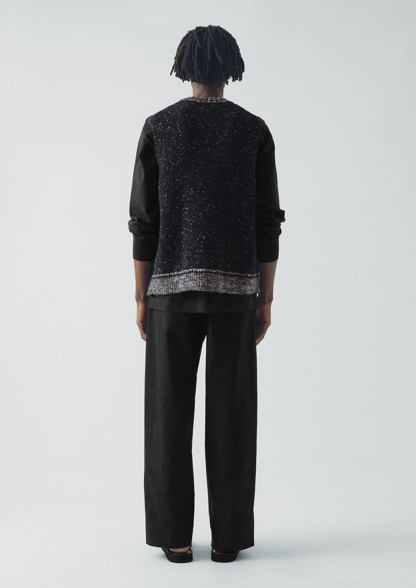 Canotta con finiture a contrasto Donegal | Nero