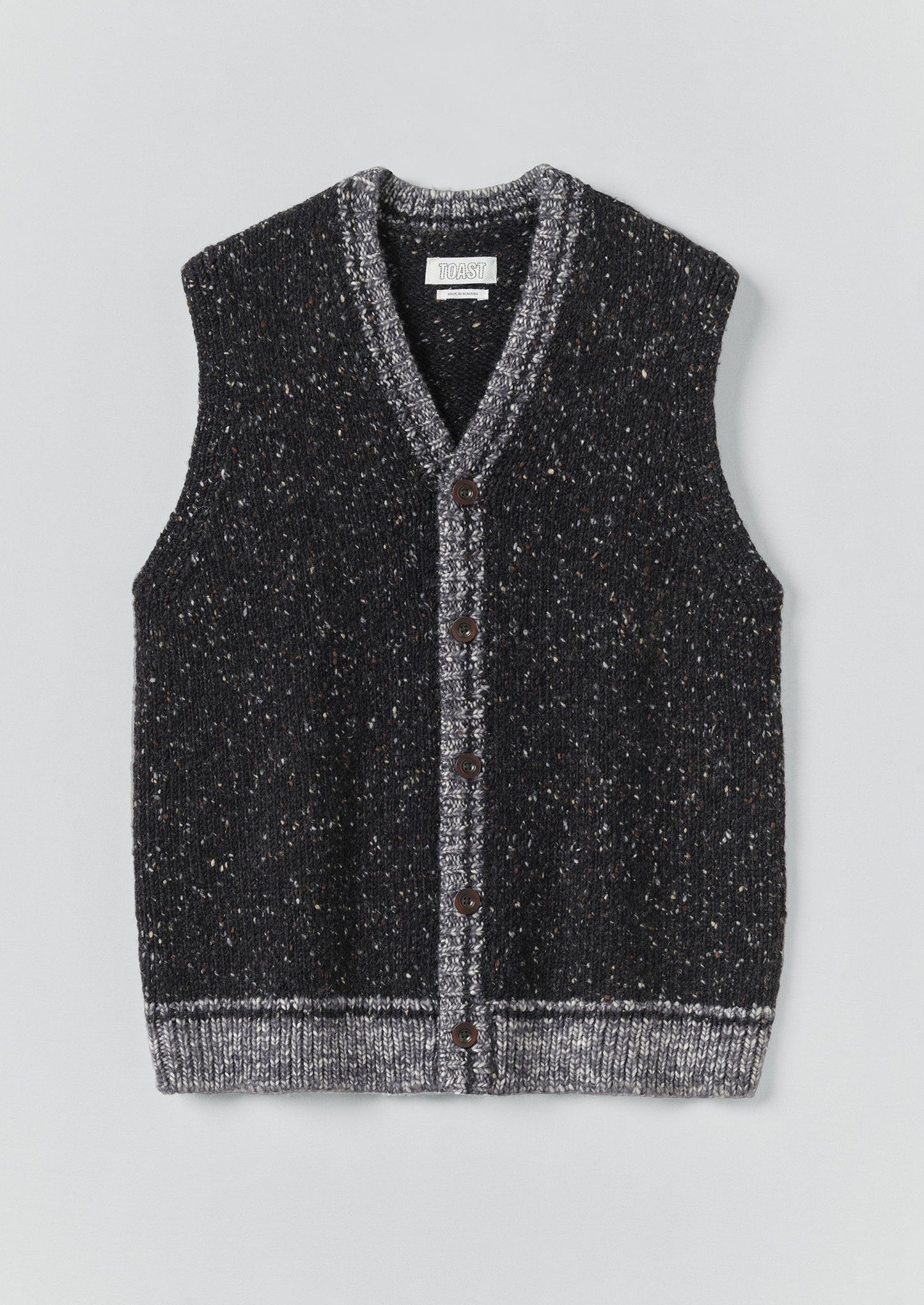 Canotta con finiture a contrasto Donegal | Nero